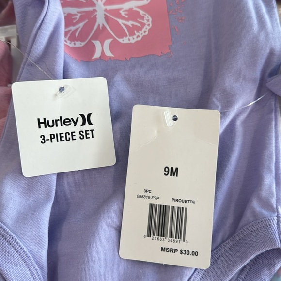 Hurley 3 piece bodysuit set. 9 months. - Picture 7 of 7